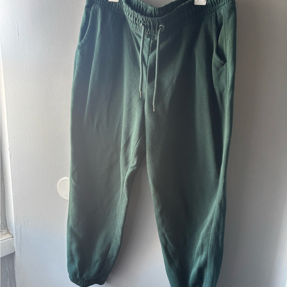 Dark Green Drawstring Sweatpants